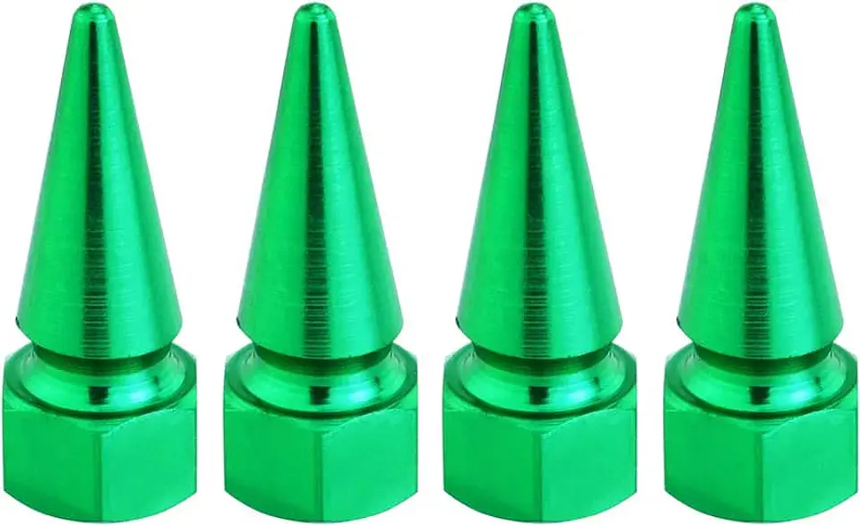 Set 4 Tapas de válvula universal 32mm color verde 4