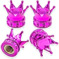 Set 4 Tapas de válvulas universal diseño corona color morado/ lila - thumbnail 1