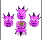 Set 4 Tapas de válvulas universal diseño corona color morado/ lila - thumbnail 6