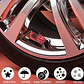 Set 4 Tapas de válvulas universal diseño corona color rojo - thumbnail 9