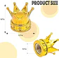 Set 4 Tapas de válvulas universal diseño corona color DORADO - thumbnail 2