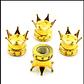 Set 4 Tapas de válvulas universal diseño corona color DORADO - thumbnail 7