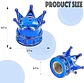 Set 4 Tapas de válvulas universal diseño corona color AZUL - thumbnail 4