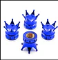 Set 4 Tapas de válvulas universal diseño corona color AZUL - thumbnail 9