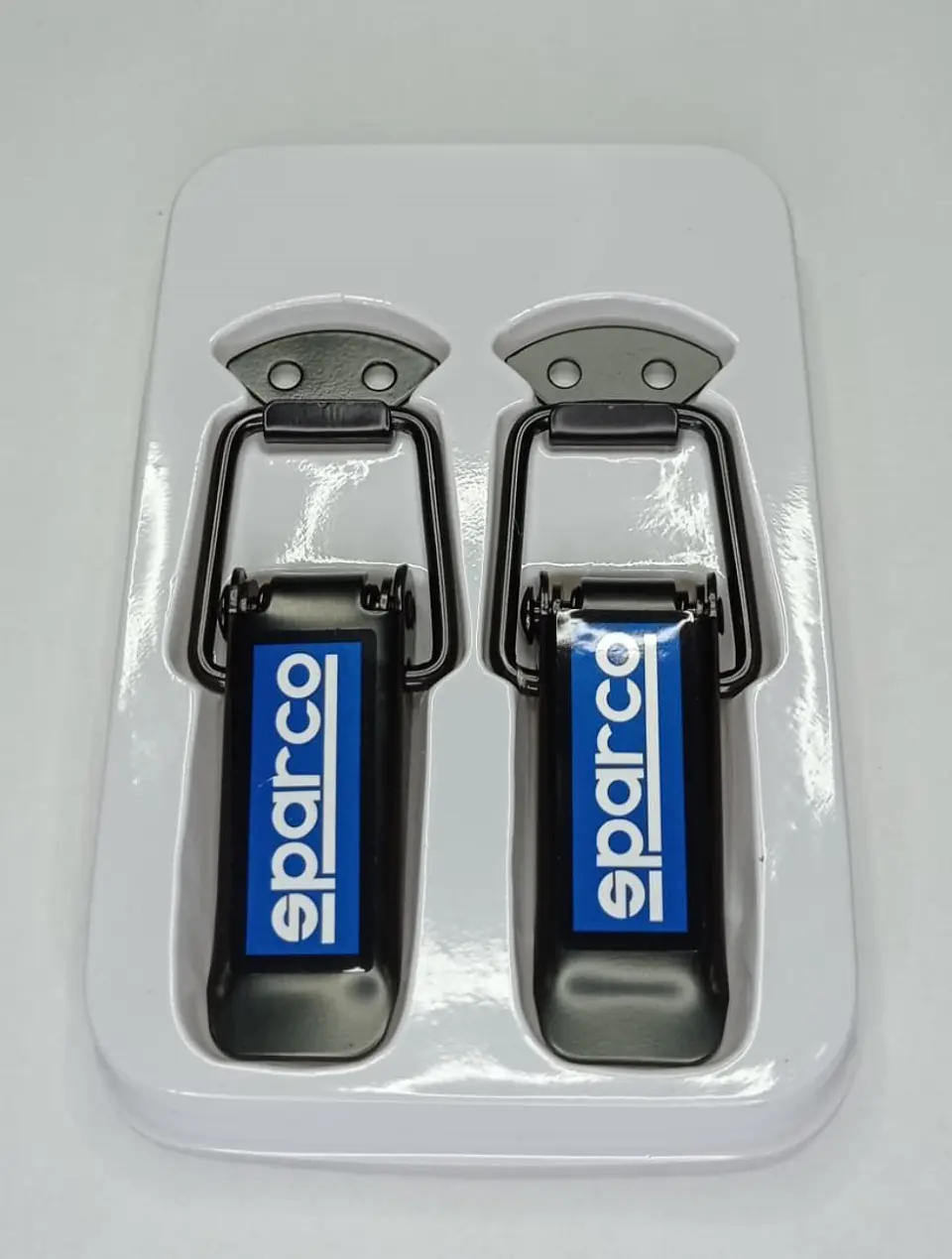 Par clip ganchos sujetadores parachoques delantera - negros sparco 4