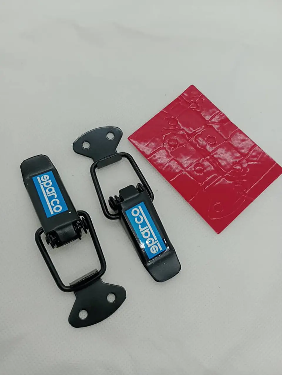 Par clip ganchos sujetadores parachoques delantera - negros sparco 9
