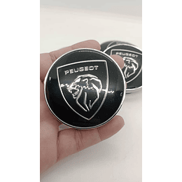 Set X4 Tapas centro de Llantas de autos universal Peugeot logo nuevo