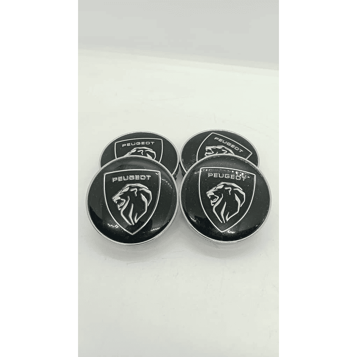 Set X4 Tapas centro de Llantas de autos universal Peugeot logo nuevo 2