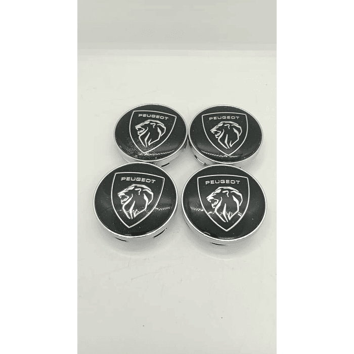 Set X4 Tapas centro de Llantas de autos universal Peugeot logo nuevo 4