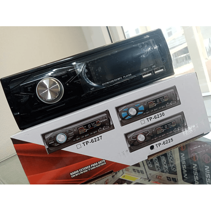 🔥 OFERTA DE LIQUIDACION 🔥Radio reproductor 1 Din con Bluetooth radio am/fm modelo 6225 7