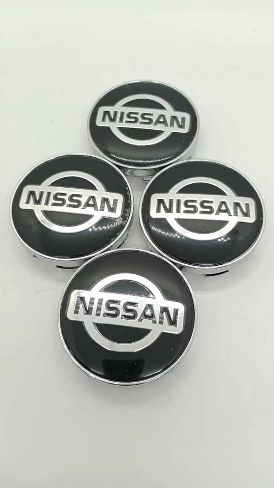 Set X4 Tapas centro de Llantas de autos universal Nissan negro 3