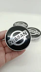Set X4 Tapas centro de Llantas de autos universal Nissan negro - Miniatura 1