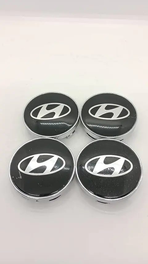 Set X4 Tapas centro de Llantas de autos universal Hyundai negro