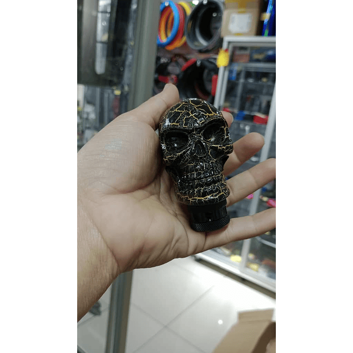 Pomo perilla palanca de cambios tunning diseño Calavera negra 1