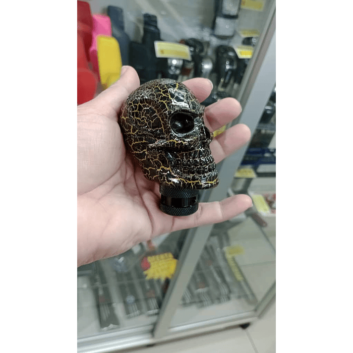 Pomo perilla palanca de cambios tunning diseño Calavera negra 5