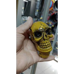  Pomo perilla palanca de cambios tunning diseño Calavera mostaza amarillo 