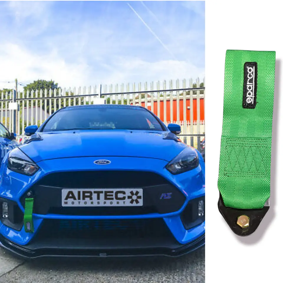 Cinta correa de remolque arrastre Sparco Verde Grueso 1