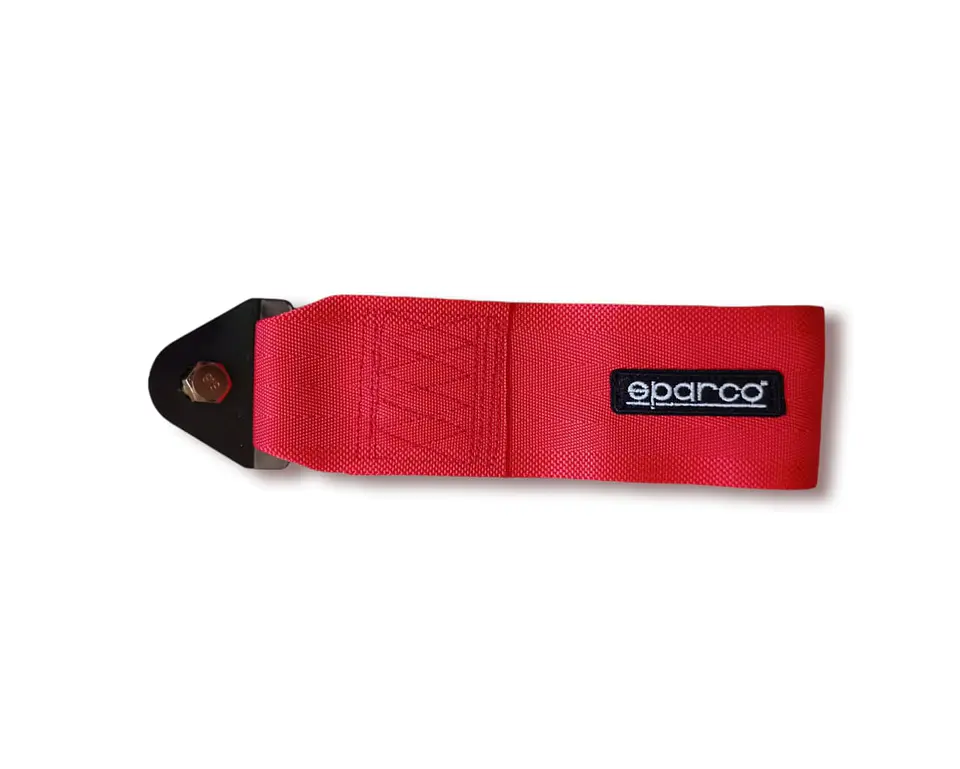 Cinta correa de remolque arrastre Sparco Rojo Grueso 3