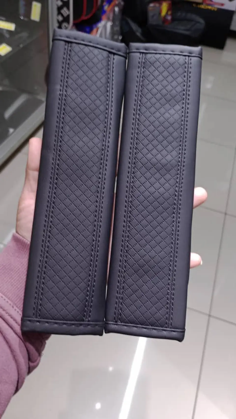 Cubre cinturón de seguridad de autos Hilo negro 9