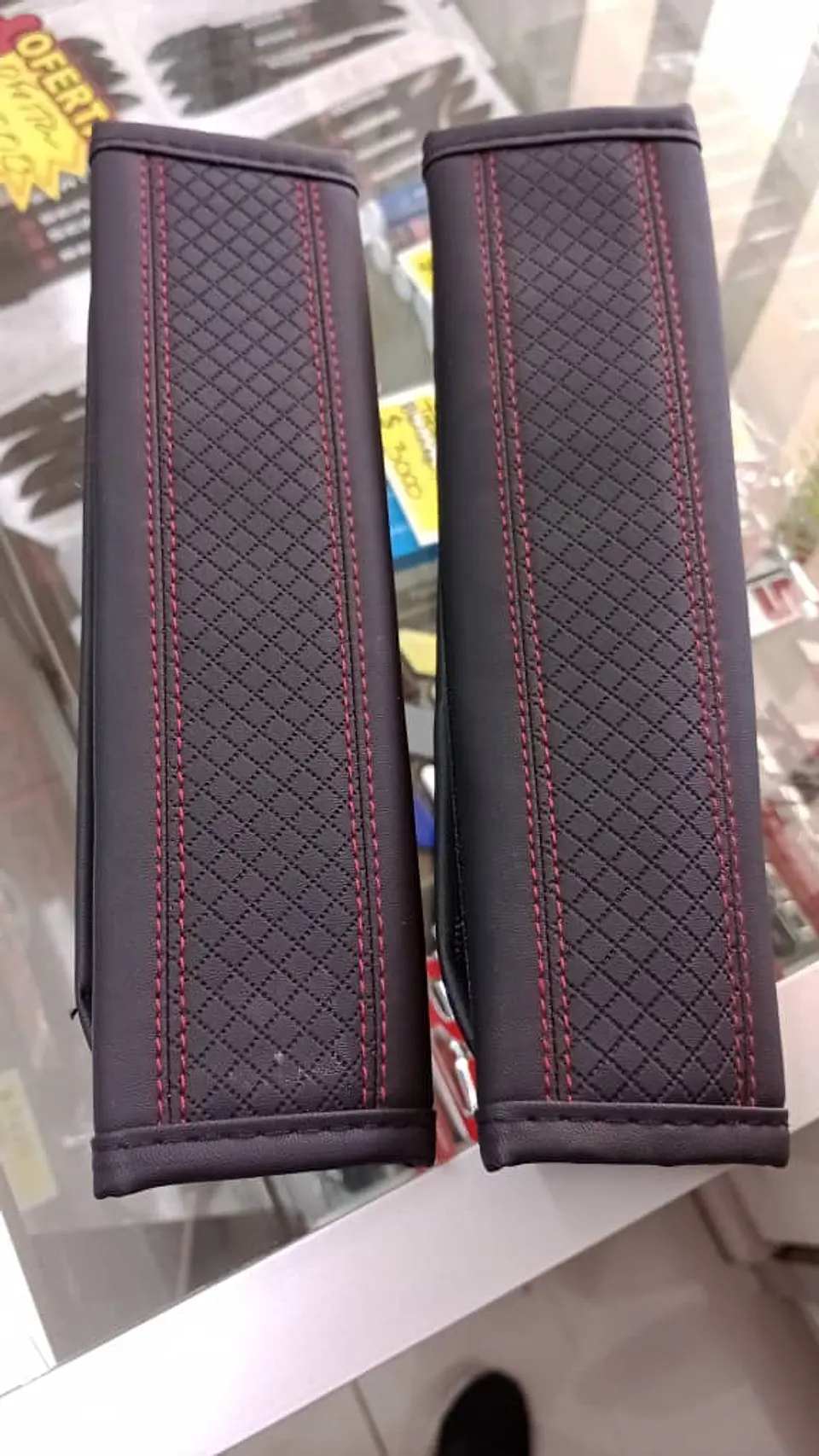 Cubre cinturón de seguridad de autos Hilo rojo 8