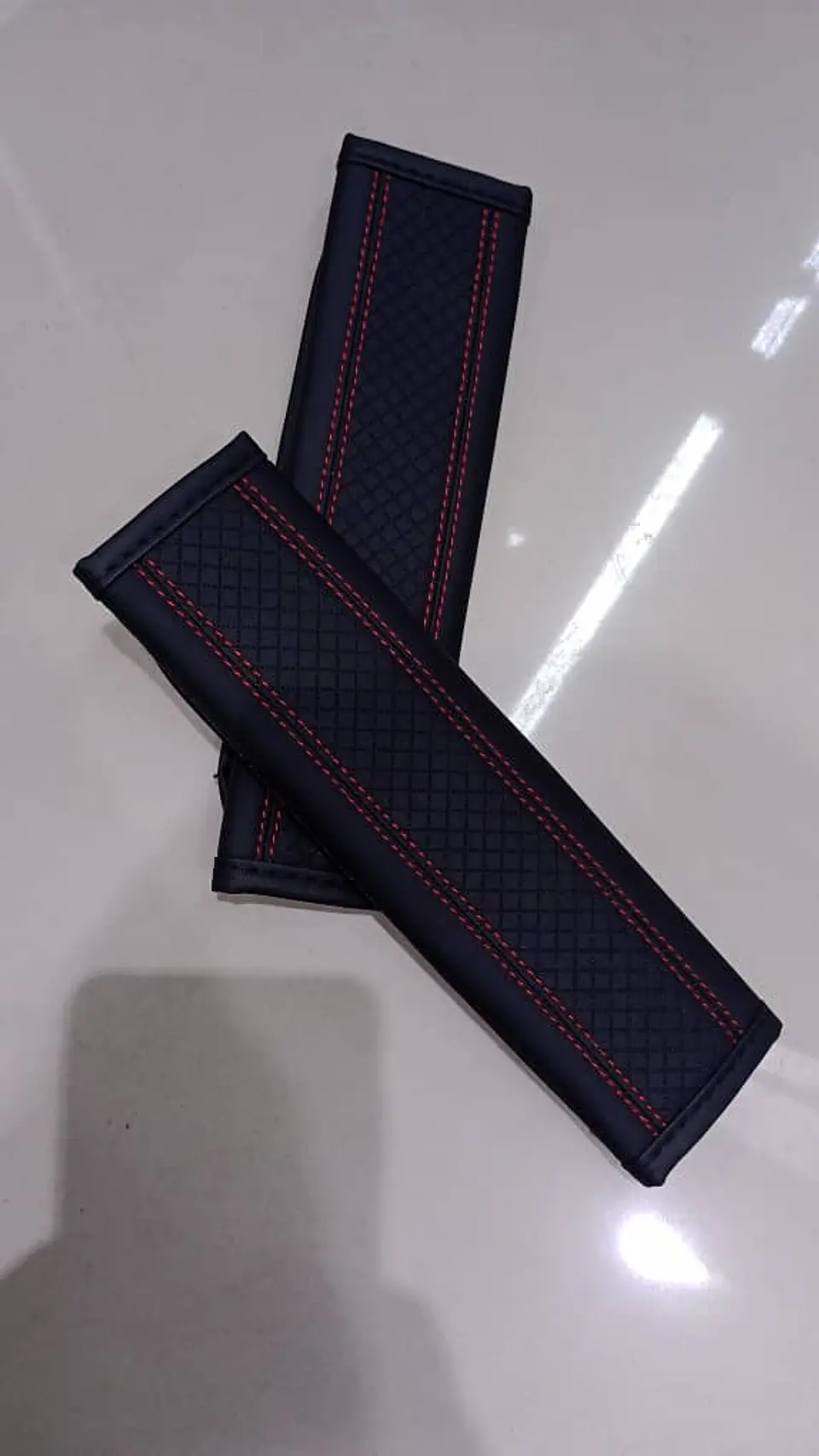 Cubre cinturón de seguridad de autos Hilo rojo 10