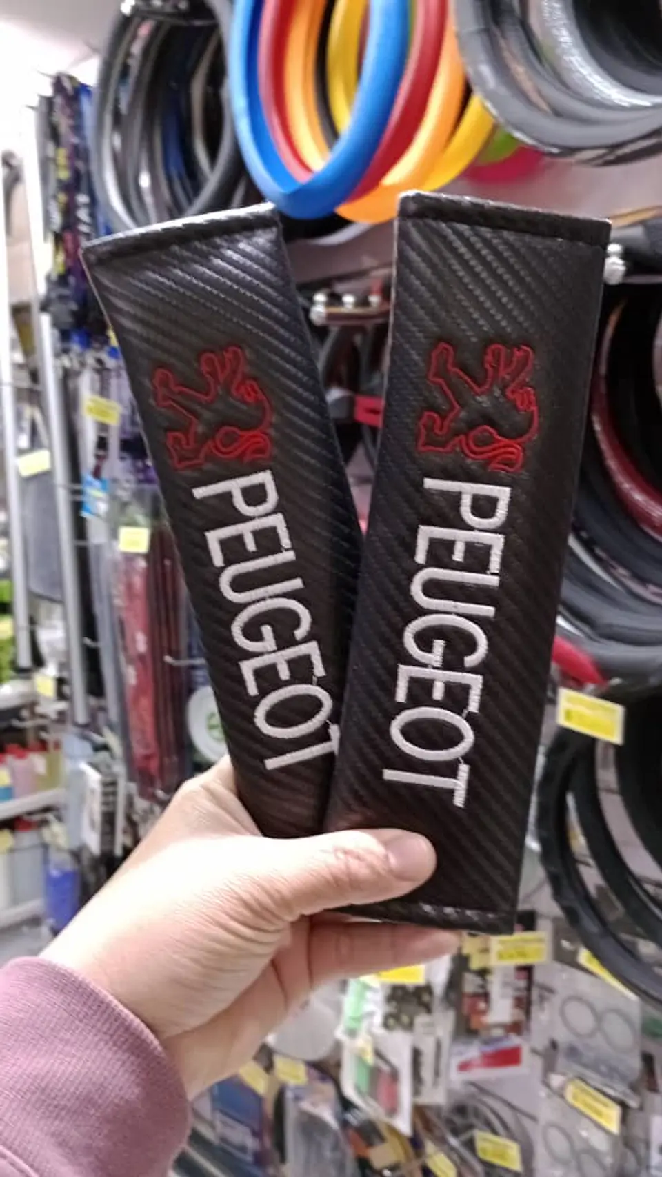 Cubre cinturón de seguridad de autos, almohadillas protectoras Peugeot 19