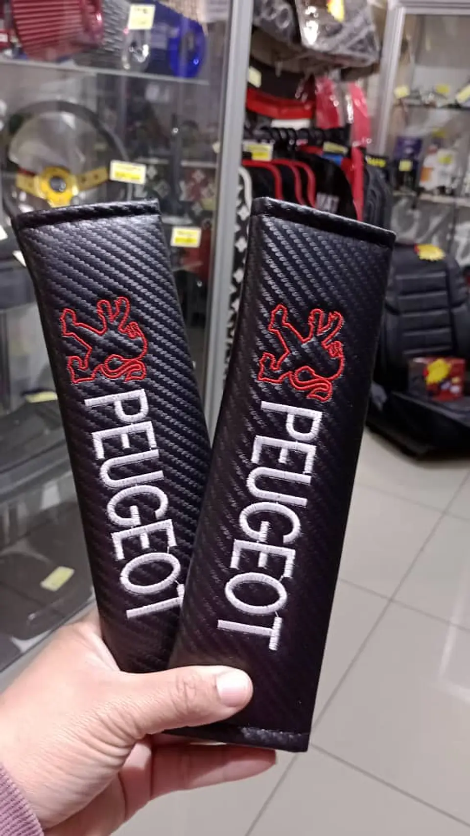 Cubre cinturón de seguridad de autos, almohadillas protectoras Peugeot 23