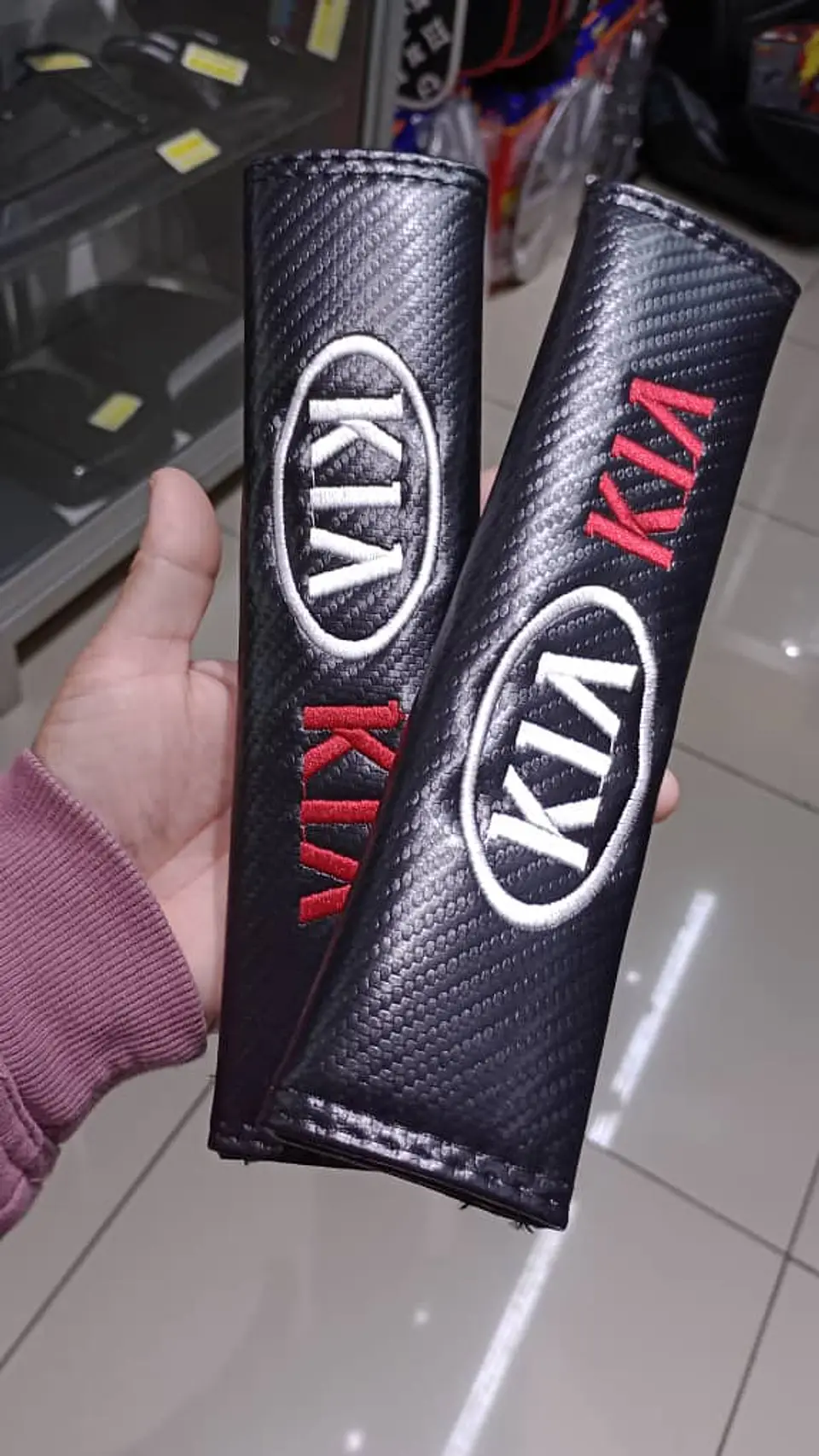 Cubierta protectora para cinturón seguridad de autos Kia 9