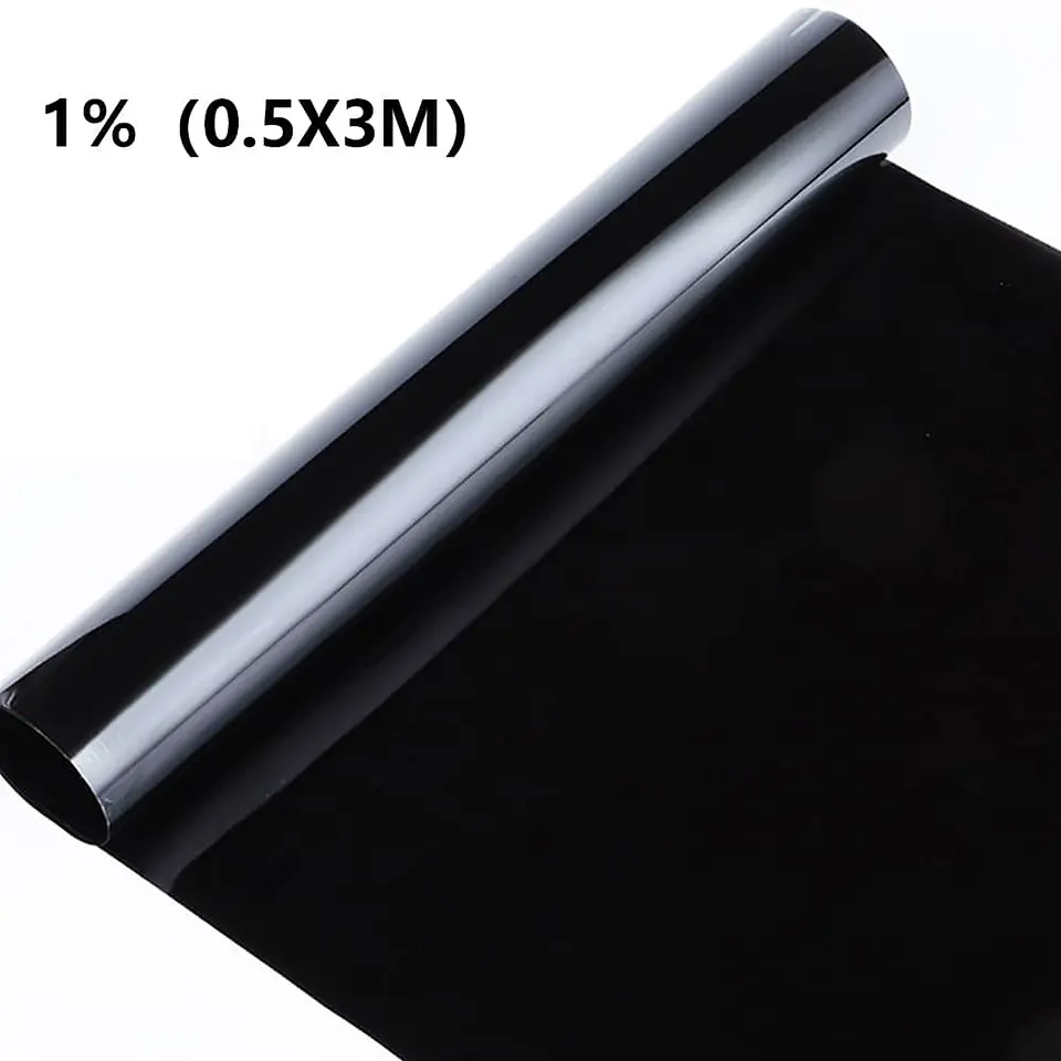Papel polarizado para vidrios de autos oscuro 1% 1