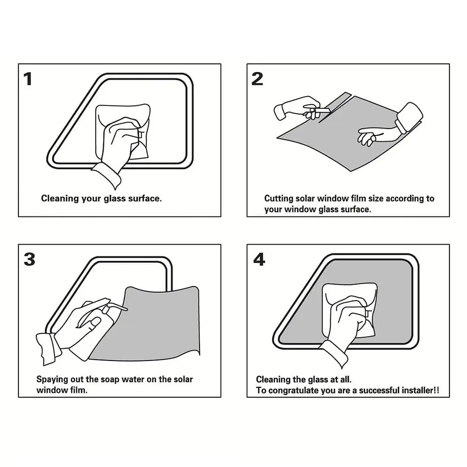 Papel polarizado para vidrios de autos oscuro 40% 3