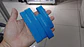 X4 tiras topes de puerta de goma Eva autoadhesivos protector - azul - Miniatura 4