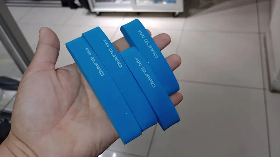 X4 tiras topes de puerta de goma Eva autoadhesivos protector - azul 4