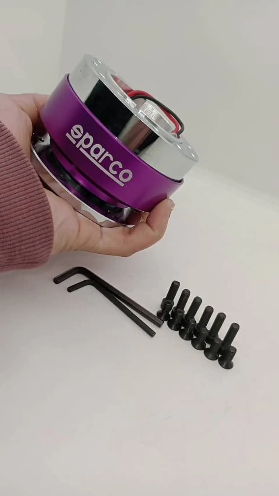 Masa desmontable Sparco volantes de acero - Morado/Lila 3