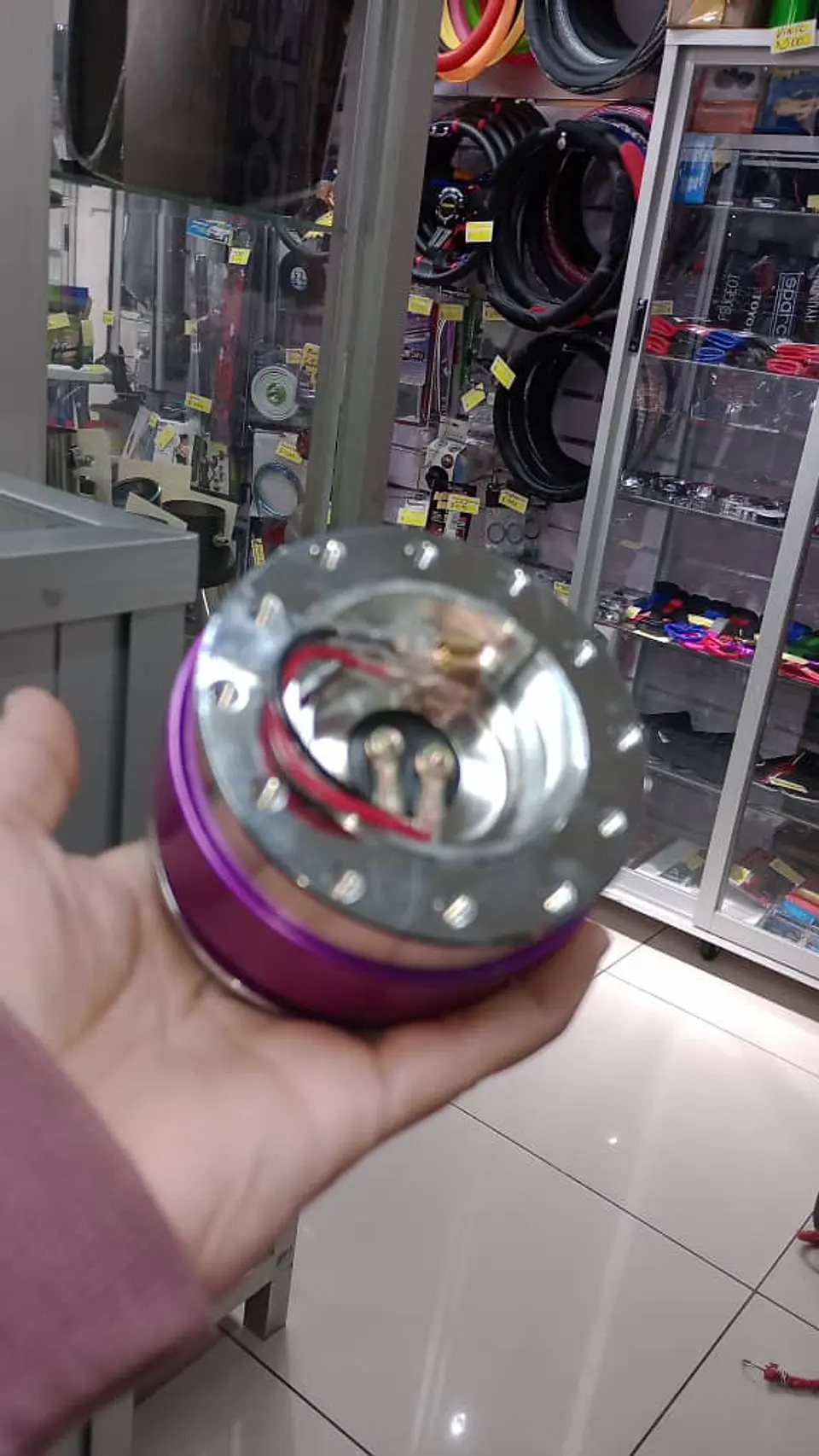 Masa desmontable Sparco volantes de acero - Morado/Lila 7