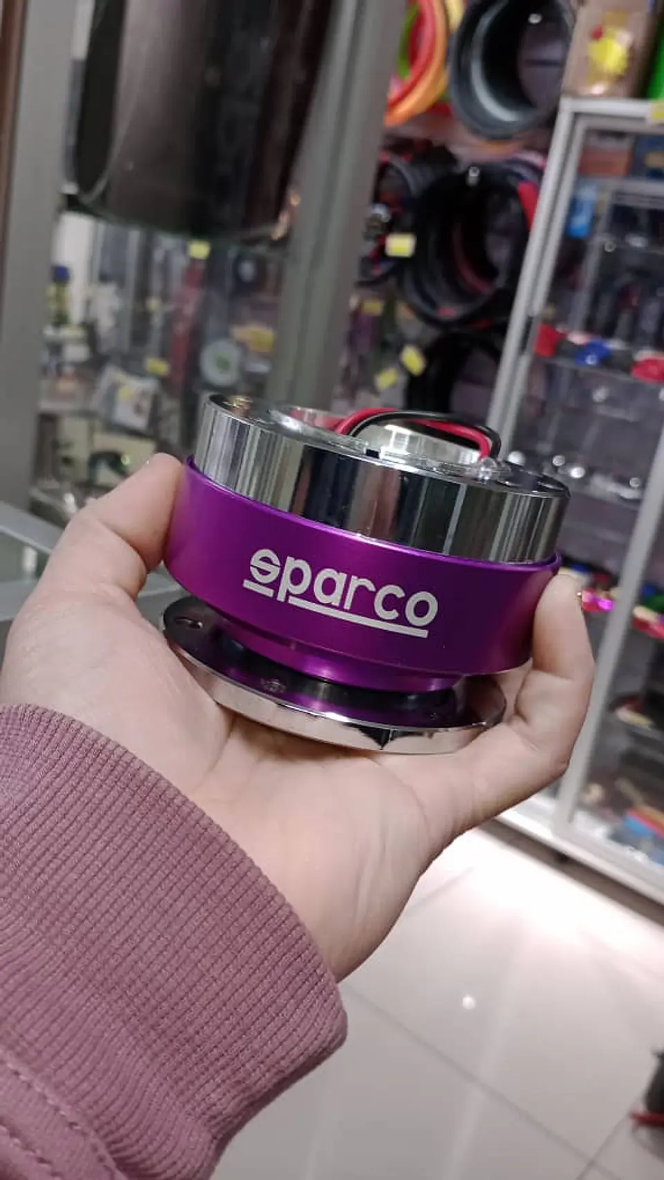 Masa desmontable Sparco volantes de acero - Morado/Lila 1