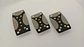 Set cubre pedales de auto, 3pzs aluminio/goma - Negro/Gris - Miniatura 1