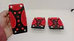 Set cubre pedales de auto, 3pzs aluminio/goma - Negro/Rojo - Miniatura 1