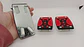 Set cubre pedales de auto, 3pzs aluminio/goma - Negro/Rojo - Miniatura 2