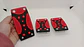 Set cubre pedales de auto, 3pzs aluminio/goma - Negro/Rojo - Miniatura 13