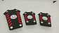 Set cubre pedales carita feliz, 3pzs - Negro/Rojo - Miniatura 1