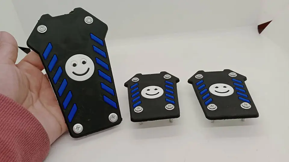 Set cubre pedales carita feliz, 3pzs - Negro/Azul 4