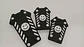 Set cubre pedales carita feliz, 3pzs - Negro/Blanco - Miniatura 12