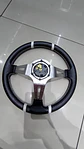 Volante deportivo universal Sparco 35cm - Centro Plata, línea Blanca - thumbnail 10