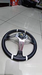 Volante deportivo universal Sparco 35cm - Centro Plata, línea Blanca - thumbnail 11