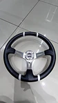 Volante deportivo universal Sparco 35cm - Centro Plata, línea Blanca - thumbnail 3