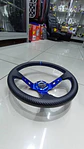 Volante deportivo Sparco 35cm (agujeros) - Centro Azul, línea Azul - thumbnail 11