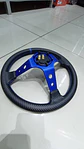 Volante deportivo Sparco 35cm (agujeros) - Centro Azul, línea Azul - thumbnail 4