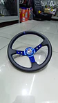 Volante deportivo Sparco 35cm (agujeros) - Centro Azul, línea Azul - thumbnail 3