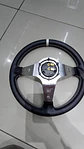 Volante deportivo Sparco 35cm (agujeros) - Centro Plata, línea Blanca - thumbnail 5