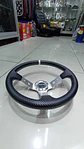 Volante deportivo Sparco 35cm (agujeros) - Centro Plata, línea Blanca - thumbnail 10